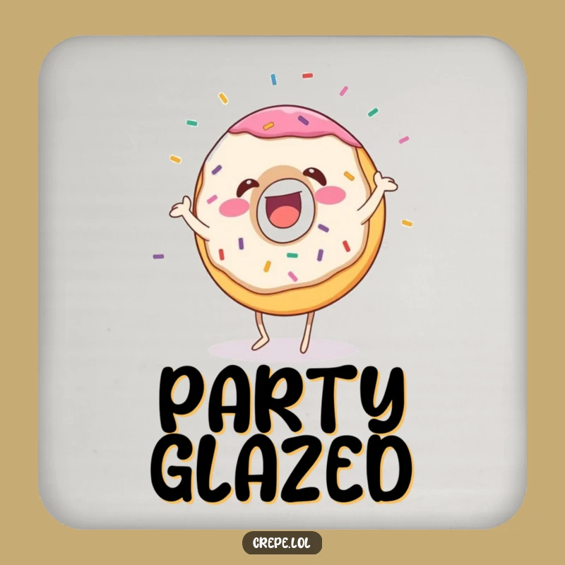 Funny Donut Dance Coaster: Protect Furniture with Sweet Humor