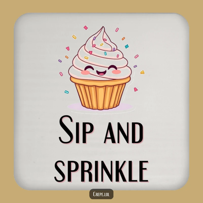 Funny Cupcake Spinning Coasters: Protect Surfaces with Sweet Style