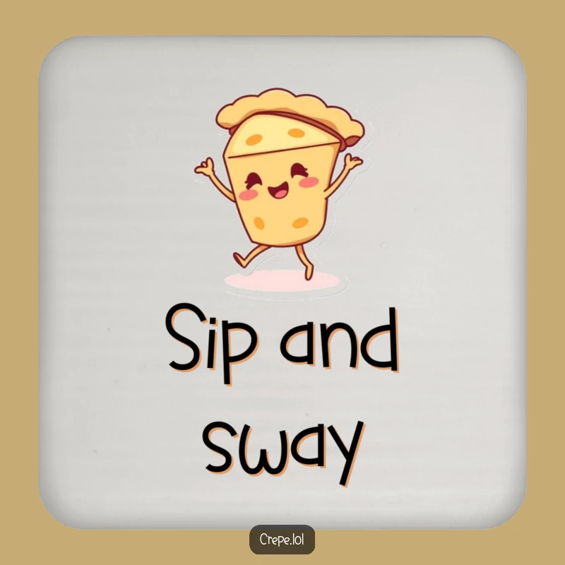 Funny Pie Dance Coaster - Silly Dessert Drink Saver
