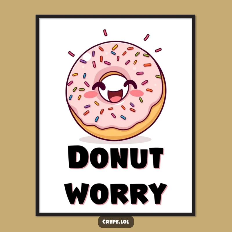 Funny Donut Sprinkles Poster: Brighten Your Walls with Hilarious Food Art