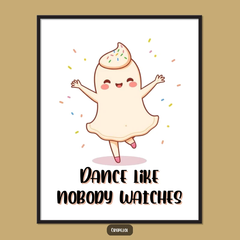 Funny Ballet Crepe Poster: Artistic & Humorous Wall Decor