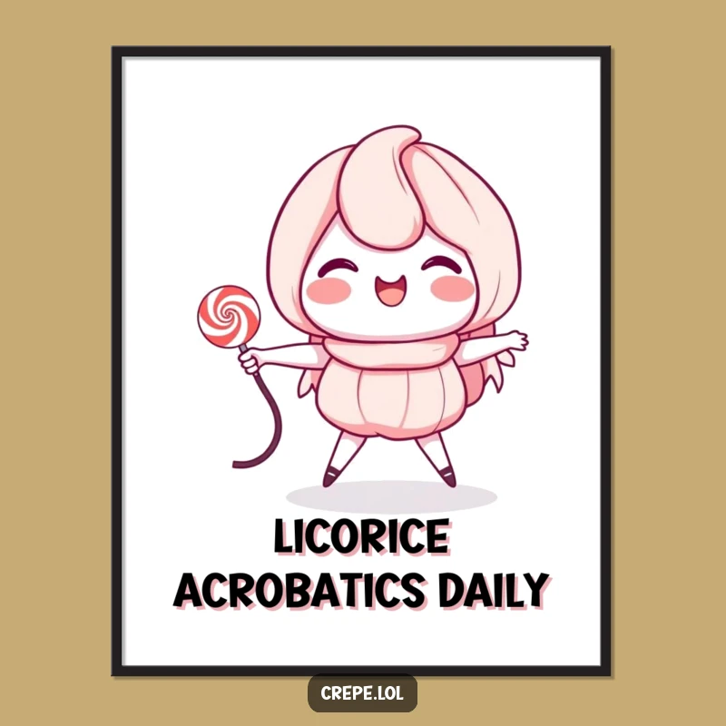 Funny Crepe Jumps Rope Poster: Hilarious Wall Art for Kitchens