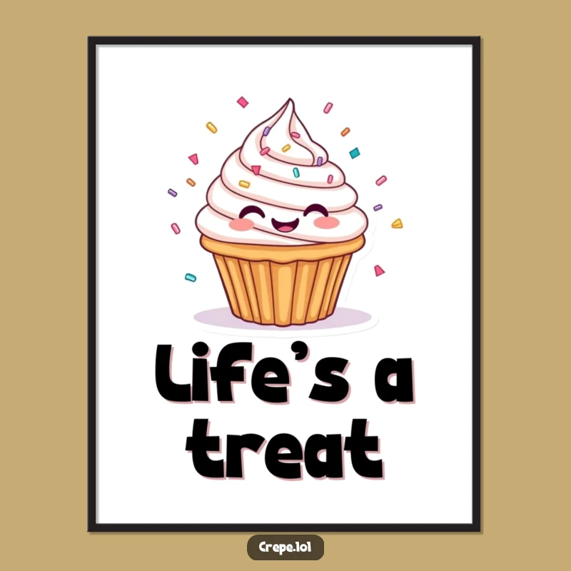 Funny Cupcake Spinning Poster: Add Hilarious Sweetness to Your Walls