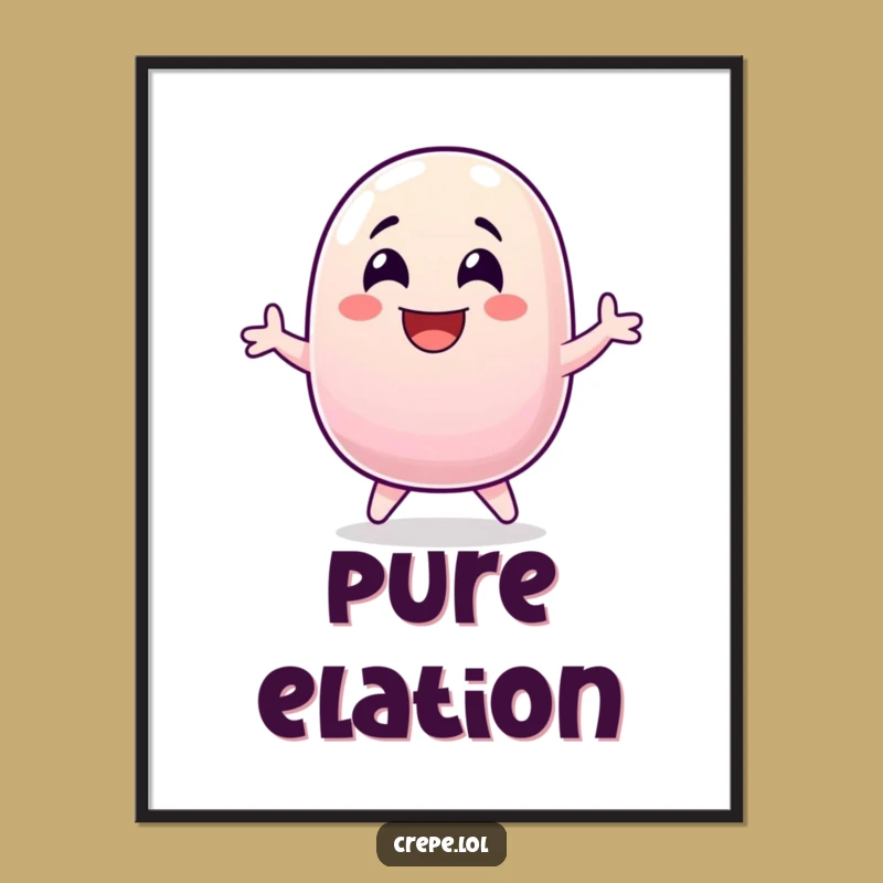 Funny Jellybean Jump Poster: Hilarious Joyful Candy Art Print Gift