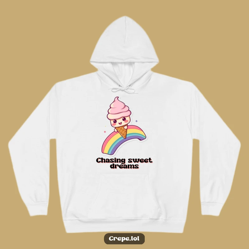Funny Ice Cream Hoodie: Cozy Rainbow Cone Sweatshirt, Ideal Funny Gift!
