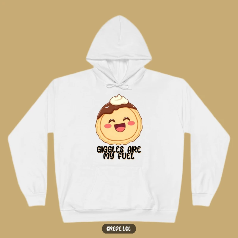 Cozy Funny Chocolate Crepe Giggling Hoodie: Snuggle Up with Sweetness