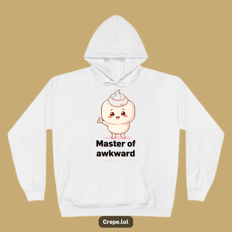 Cozy Funny Crepe Hoodie with Cream - Comical Comfort Gift