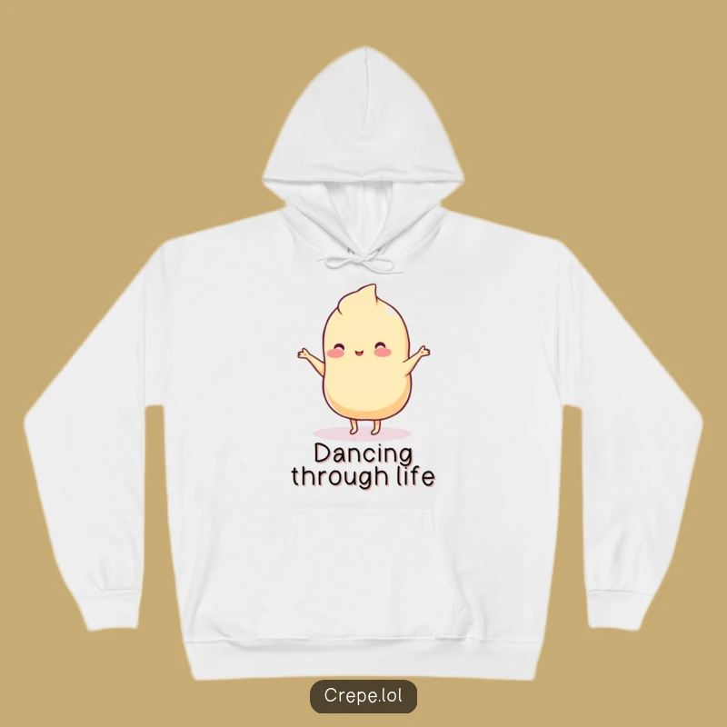 Cozy Funny Wobbly Crepe Dancing Hoodie: Get Your Groove On in Comfort