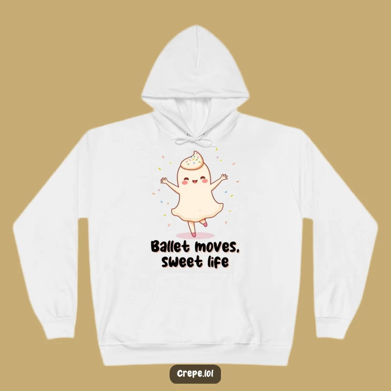 Funny Ballet Crepe Hoodie: Cozy Comfort with a Humorous Flair