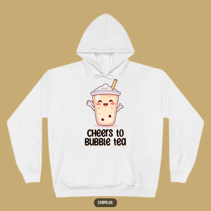 Funny Bubble Tea Wave Hoodie: Cozy Comfort with a Cheerful Greeting