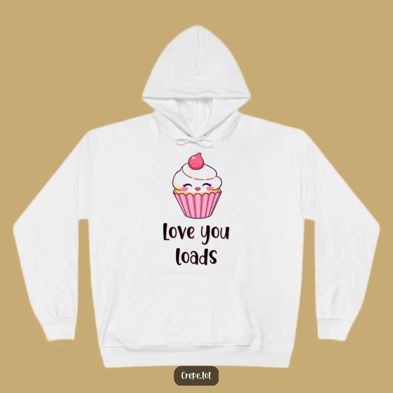 Funny Cupcake Kiss Hoodie - Cozy Sweet Character Sweatshirt