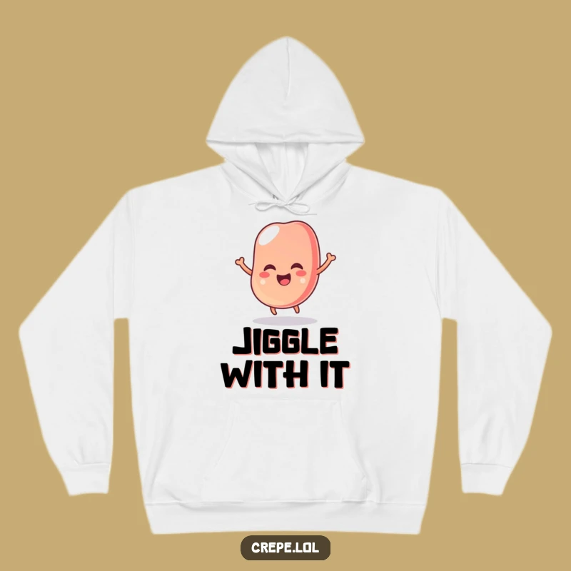 Funny Wobbly Jelly Bean Hoodie - Cozy Comfort with Hilarious Candy Art