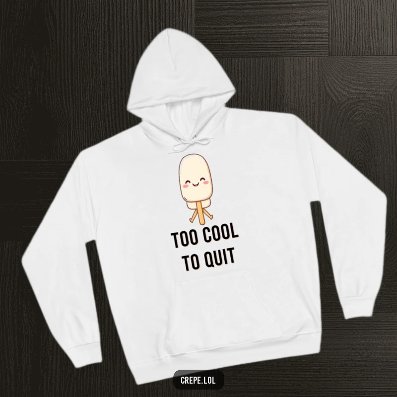 Funny popsicle hoodie showcasing a cheerful popsicle artistically doing a split, perfect for cozy, humorous wear.