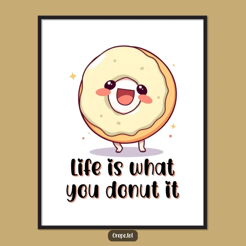 Free Printable Donut Somersault Wall Art - Funny Downloadable Gift