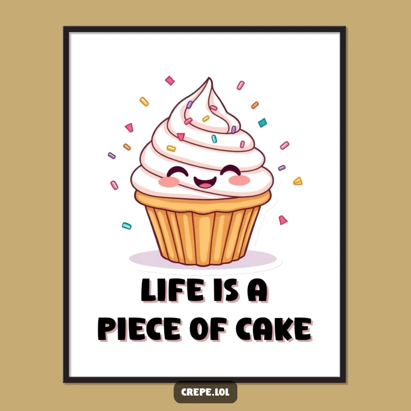 Free Printable Funny Cupcake Spinning Wall Art - Whimsical Downloadable Decor