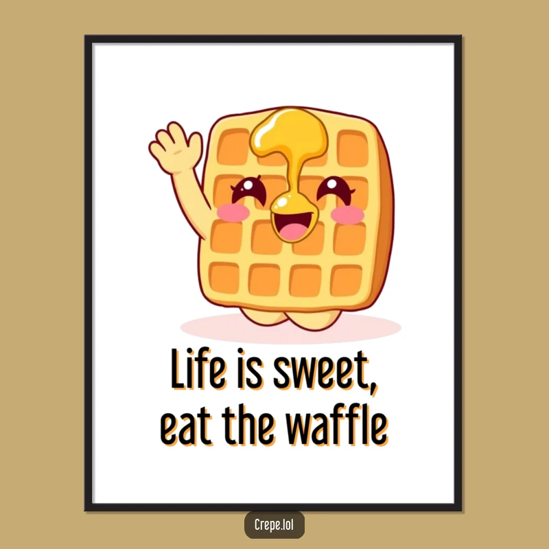 Free Printable Waffle Wave Wall Art - Cheerful Downloadable Decor for Kitchen Charm