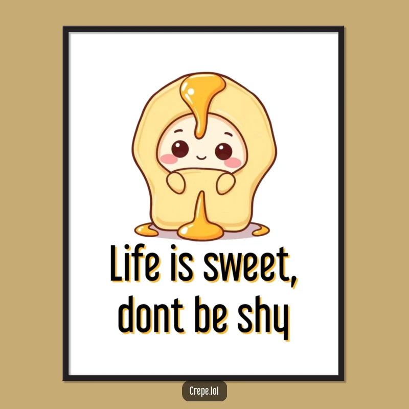Funny Free Printable Wall Art: Shy Banana Crepe Behind Syrup Decor