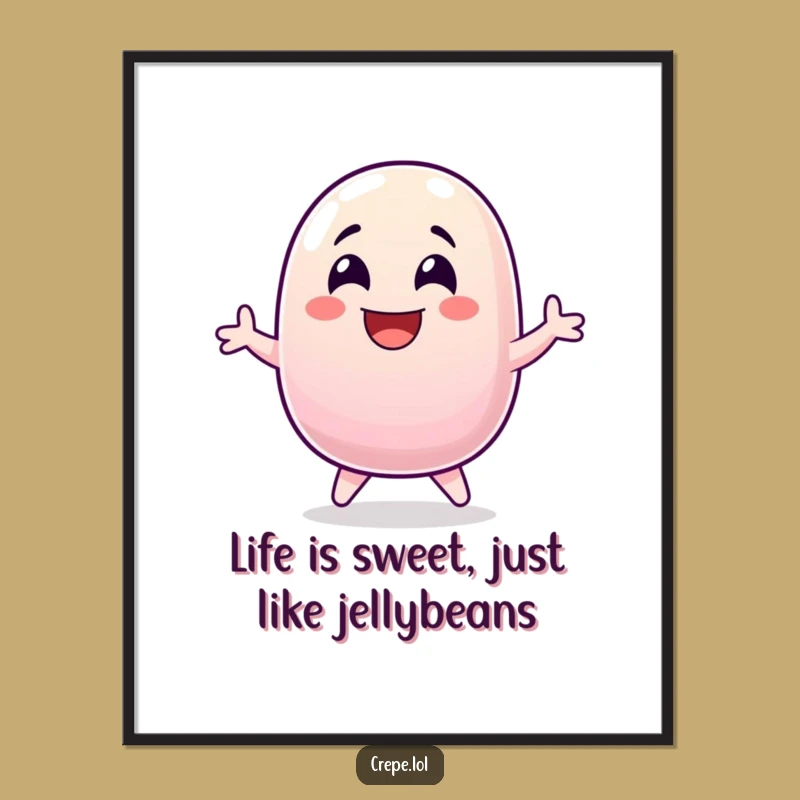 Free Printable Jellybean Jump Wall Art - Quirky Downloadable Decor for a Cheerful Space