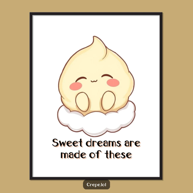 Free Printable Wall Art: Happy Crepe Cloud, Zen Downloadable Decor