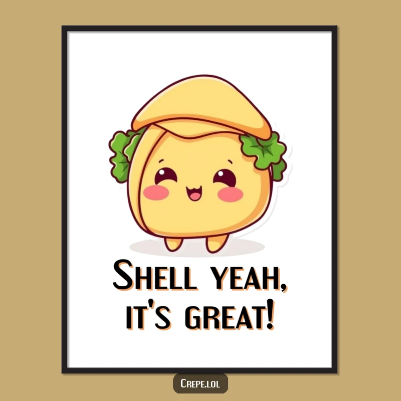 Taco Tip-Hat Free Printable Wall Art - Funny Foodie Downloadable Decor