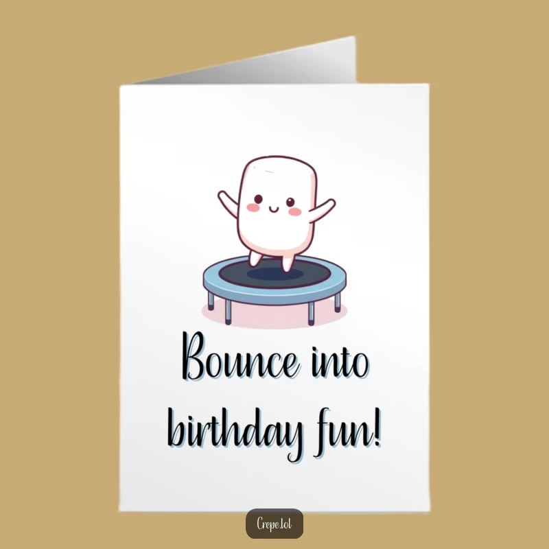 Free Printable Birthday Card: Bouncing Marshmallow Fun Downloadable Gift