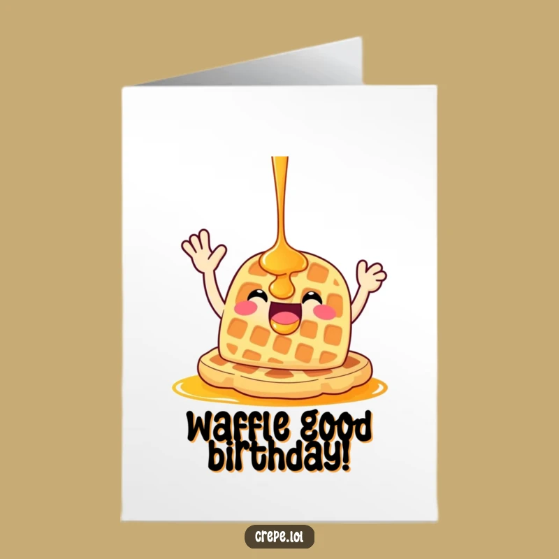 Free Printable Waffle Birthday Card: Enthusiastic Greeting for a Deliciously Fun Celebration