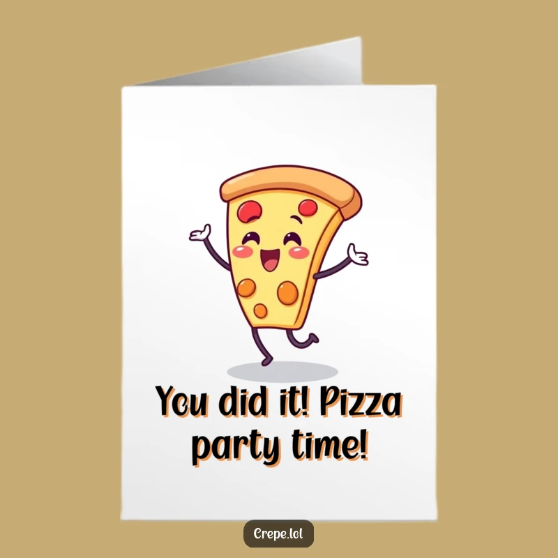Free Printable Congratulations Pizza Dance Card - Funny Downloadable Gift