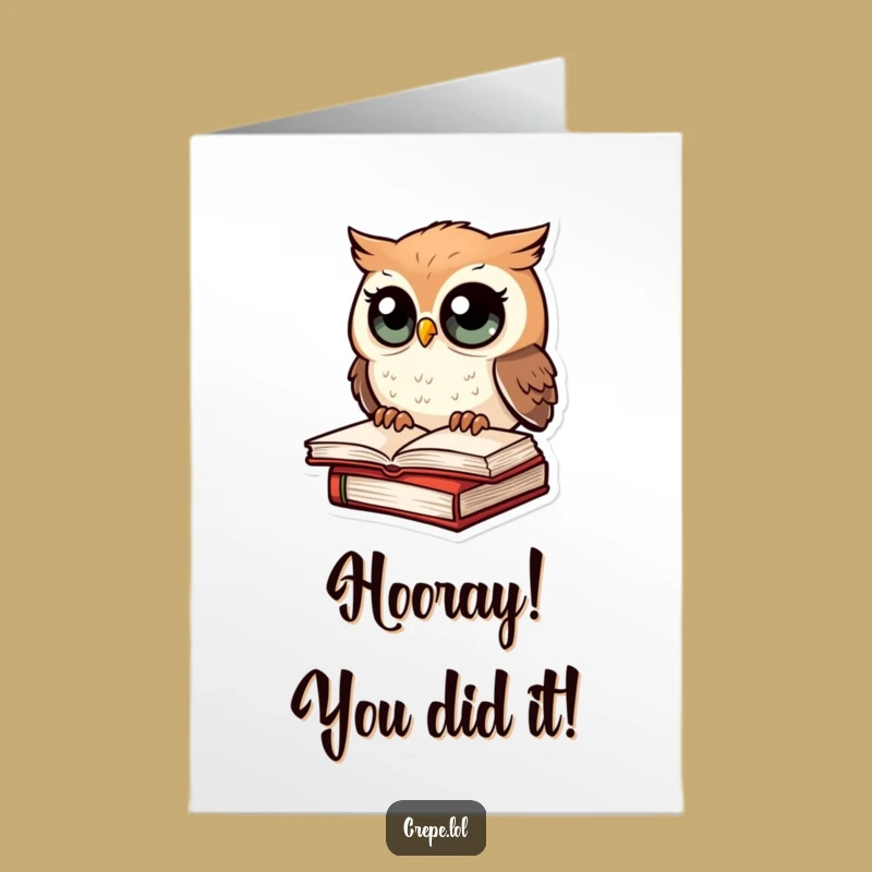 Free Printable Congratulations Card: Amazed Owl, Funny Downloadable Gift for Achievers