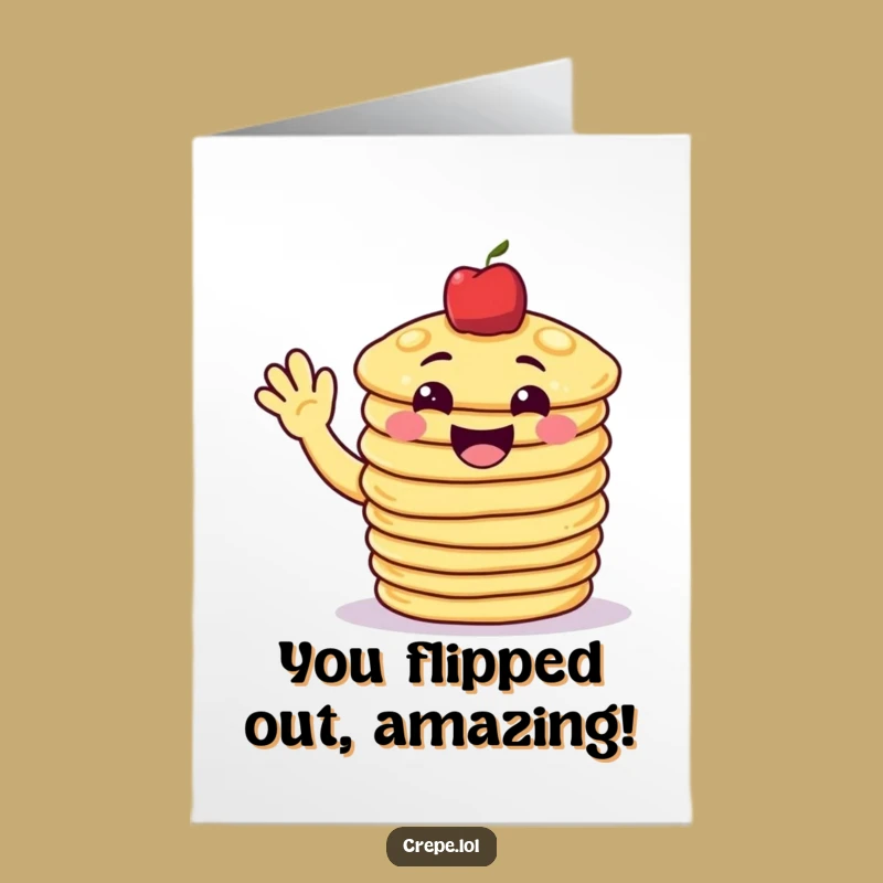 Joyful Free Printable Congrats Card: Pancake Wave - Downloadable Celebration Gift