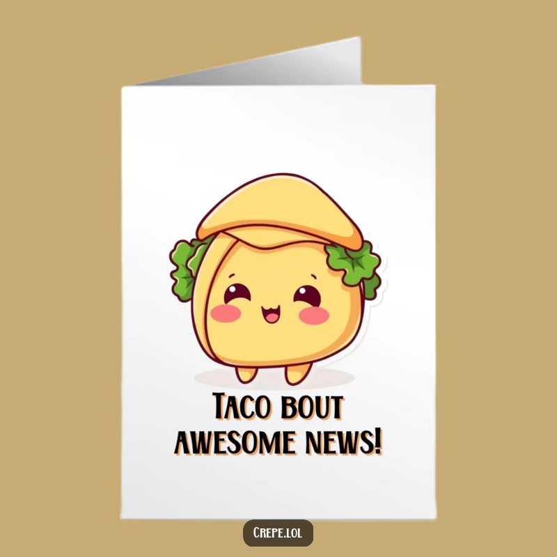 Taco Tip-Hat Free Printable Congratulations Card - Cheerful Downloadable Gift