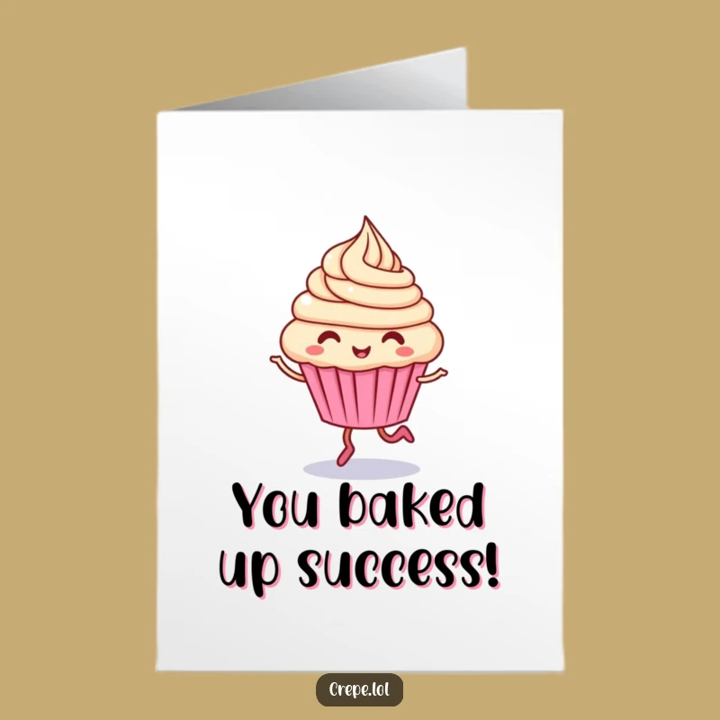 Free Printable Congrats Card: Hopping Cupcake, Hilarious Achievement Downloadable Gift!