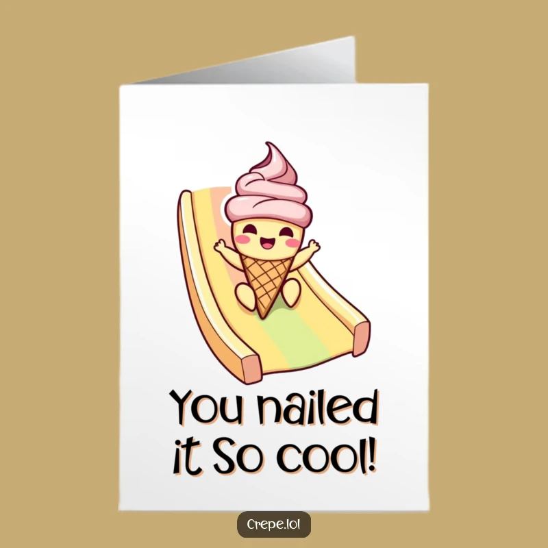 Free Printable Ice Cream Congratulations Card: Funny Downloadable Gift for Sweet Success - Print at Home