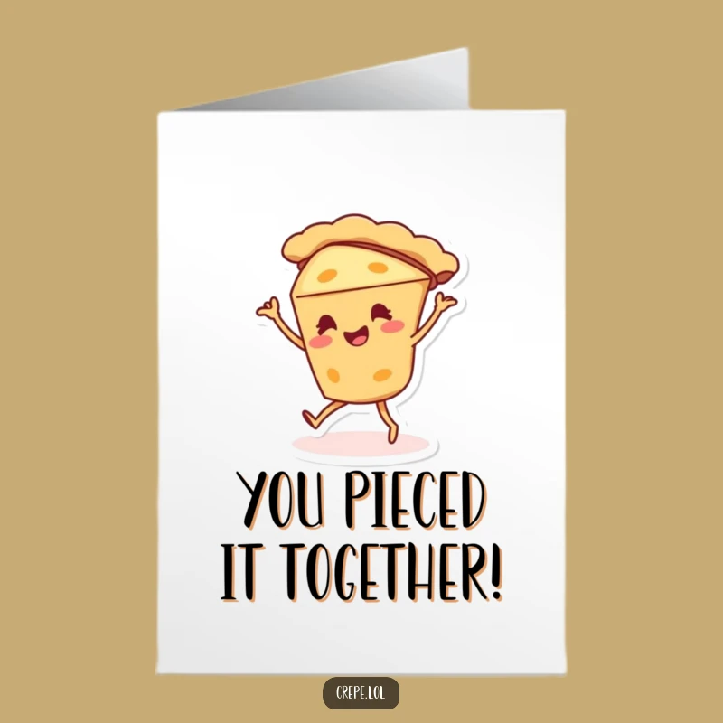 Free Printable Congrats Card: Silly Pie Dance Downloadable Greeting