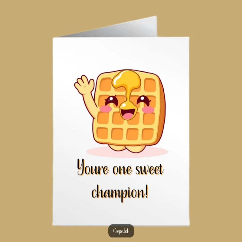 Free Printable Waffle Wave Congratulations Card - Humorous Downloadable Gift for Sweet Success