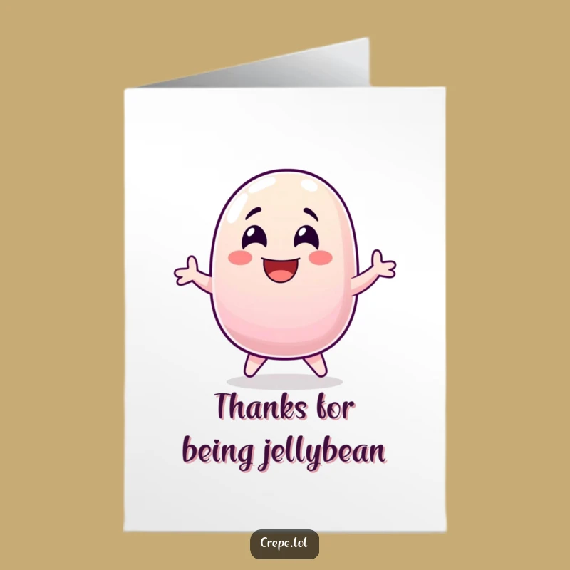 Free Printable Jellybean Jump Thank You Card - Humorous Downloadable Gift for Bright Gratitude