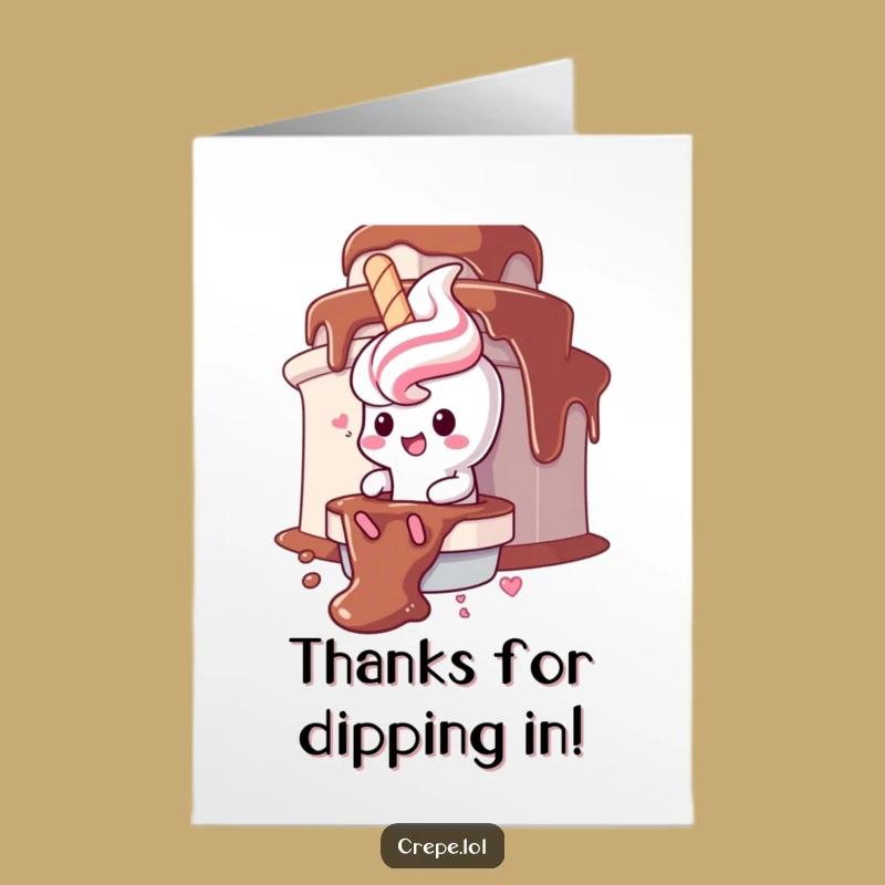 Free Printable Thank You Card: Churro Slide, Grateful Humorous Downloadable Gift!