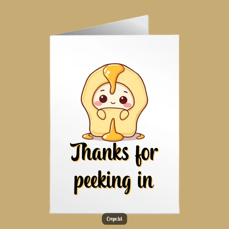 Free Printable Thank You Card: Shy Banana Crepe Thanks Funny DIY Downloadable Gift