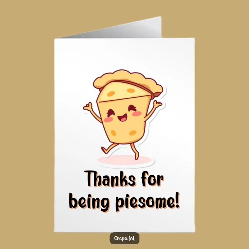 Free Printable Thank You Card: Silly Pie Dance Downloadable Gift