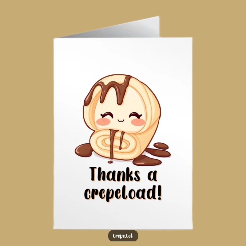 Free Printable Thank You Card: Winking Crepe, Yummy Downloadable Appreciation Gift