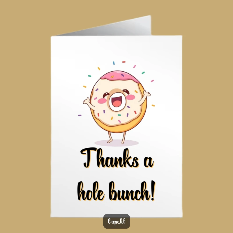 Free Printable Thank You Donut Card: Funny Downloadable Gift for Sweet Thanks - DIY