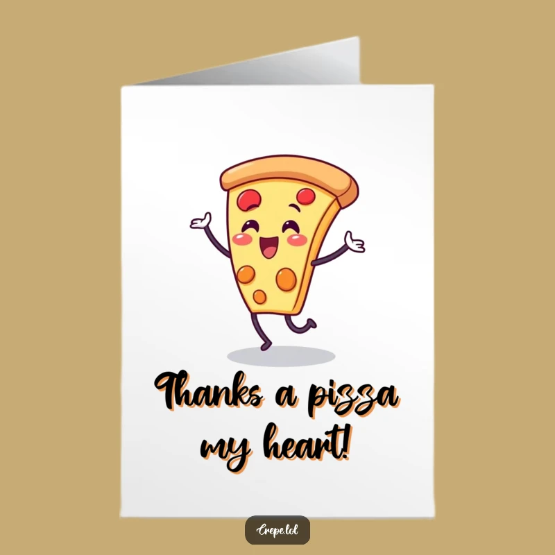 Free Printable Thank You Pizza Dance Card - Funny Downloadable Gift