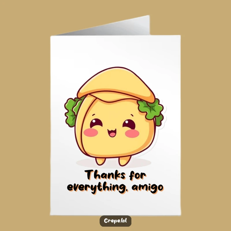 Taco Tip-Hat Free Printable Thank You Card - Charming Downloadable Gift