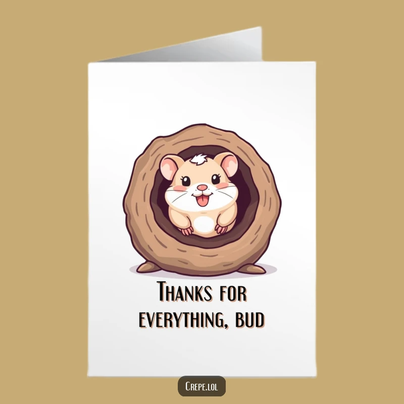 Hilarious Free Printable Thank You Card: Hamster's Thanks, Downloadable Gift of Gratitude