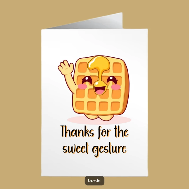 Free Printable Waffle Wave Thank You Card - Fun Downloadable Gift for Sweet Gratitude