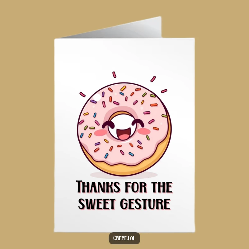 Bouncing Donut Free Printable Thank You Card - Sweet Downloadable Gift