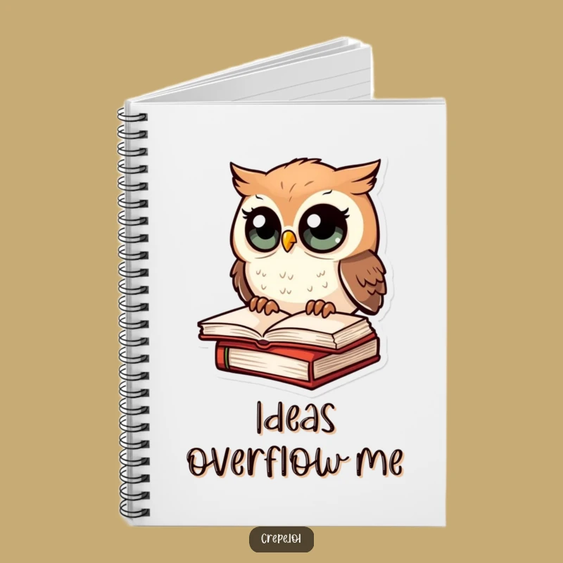 Funny Amazed Owl Notebook, Journal for Book Lovers, Hilarious Gift Idea