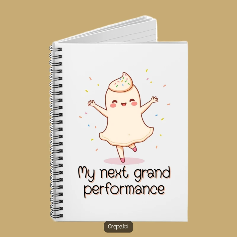 Funny Ballet Crepe Notebook: Jot Down Your Masterpieces