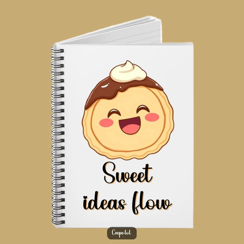 Funny Chocolate Crepe Giggling Notebook: Jot Down Sweet Thoughts