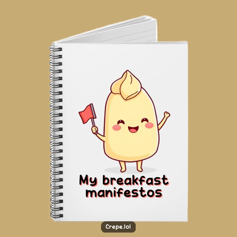 Funny Crepe Flag Notebook: Waving Pastry Journal, Perfect Funny Gift for Writers