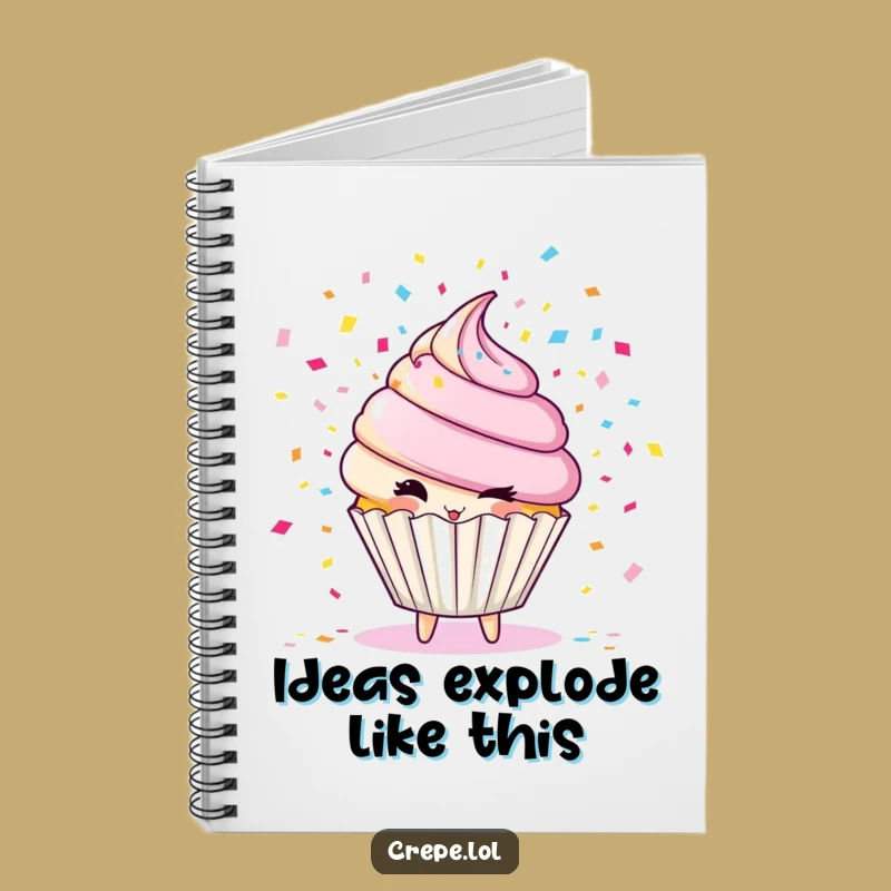 Funny Cupcake Confetti Notebook: Jot Down Ideas with Festive Fun